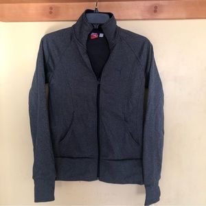 Puma jacket (sport lifestyle) on tag  Size : XS grey with purple trim